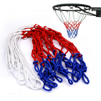1 pcs Durable Nylon Basketball Goal Hoop Net Netting - Red/White/Blue