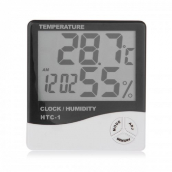 Indoor LCD Clock Digital Humidity Hygrometer Thermometer Temperature Meter
