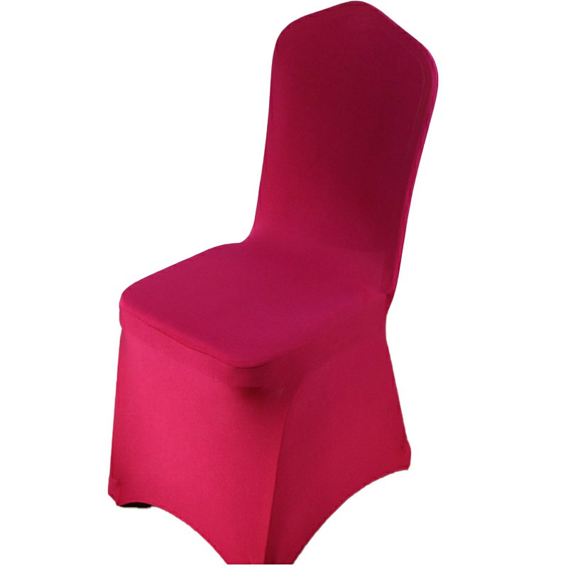 Full Cover Elastic Chair Cover Hotel Weddings Party Christmas Banquet Dining Office Chair Cover - Wine Red