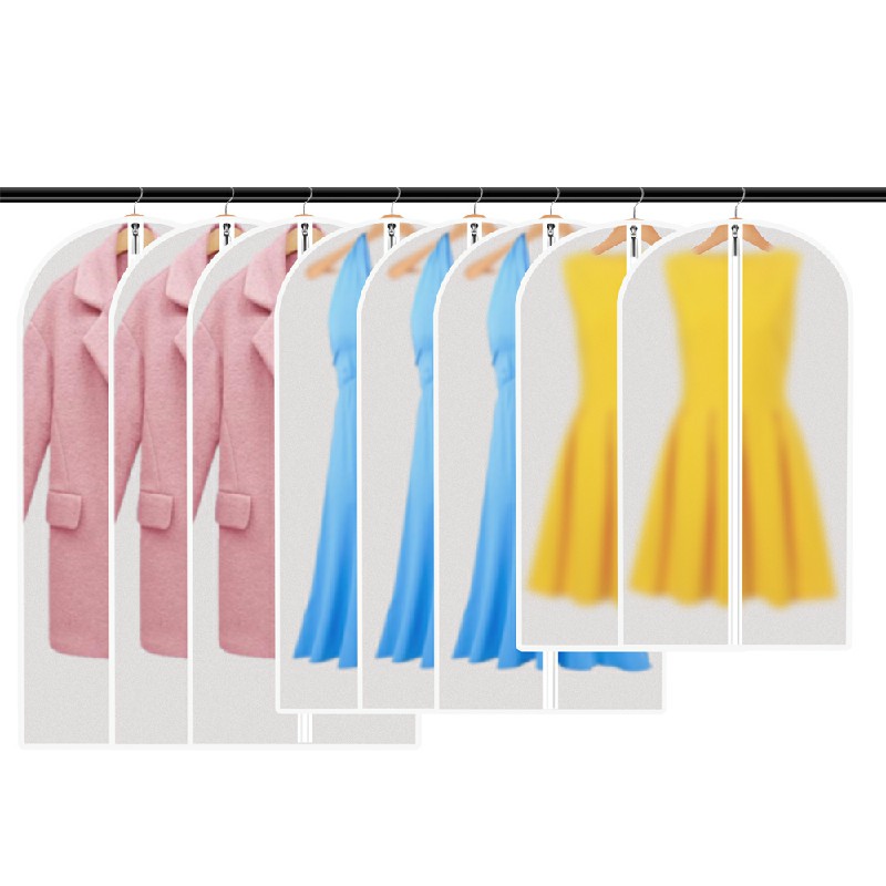 9pcs/Set Hanging Garment Bag Moth-Proof with Study Full Zipper for Closet Storage and Travel