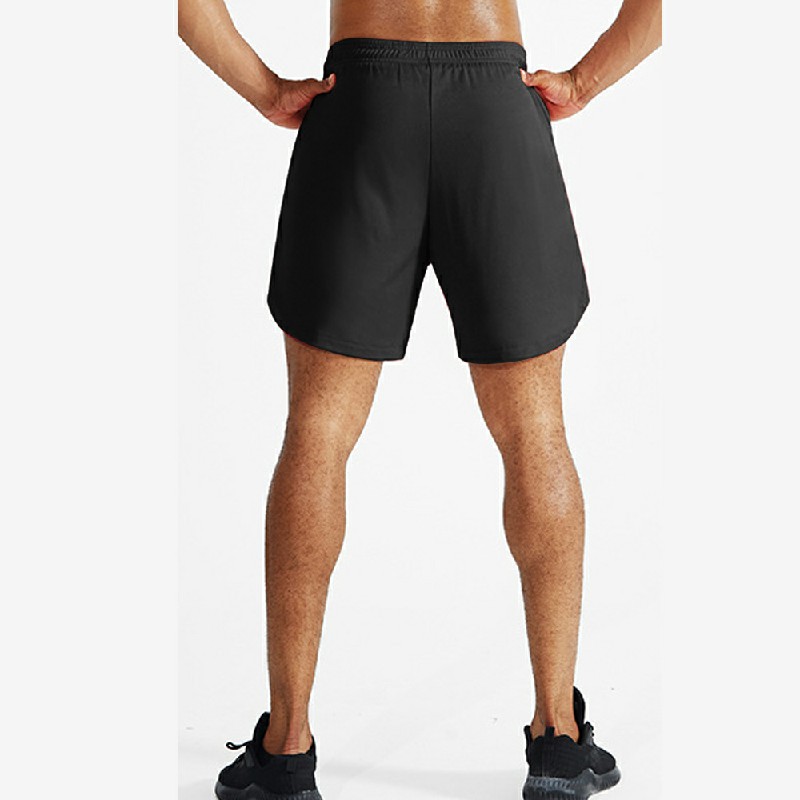 Mens 2 in 1 Gym Running Shorts Breathable Fitness Pockets Quick Dry Bottoms - XL