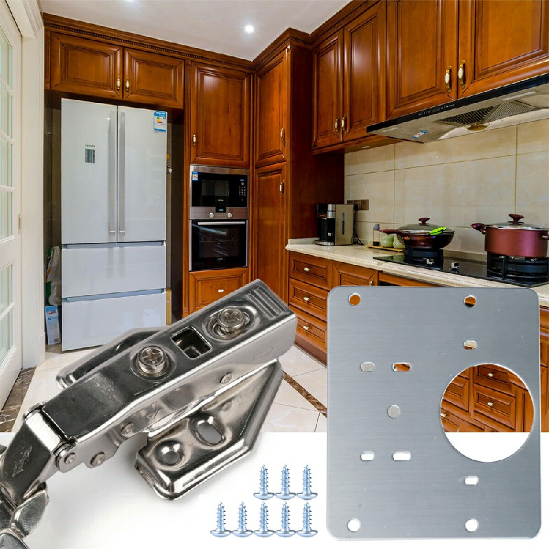 Kitchen Cupboard Door Hinge Repair Kit Hinge Repair Plate and Fixing Screws