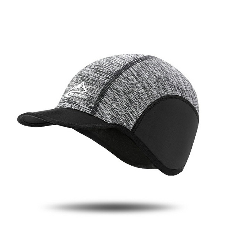 Peaked Beanie Hat Winter Warm Thermal Insulated Peak Cap Headwear for Mens Womens - Grey